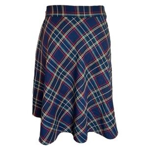High-Waisted Plaid Skirt